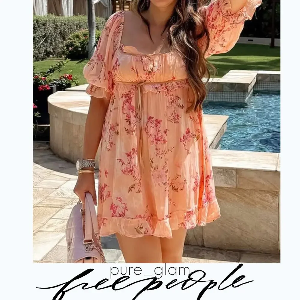 Free People floral mini dress